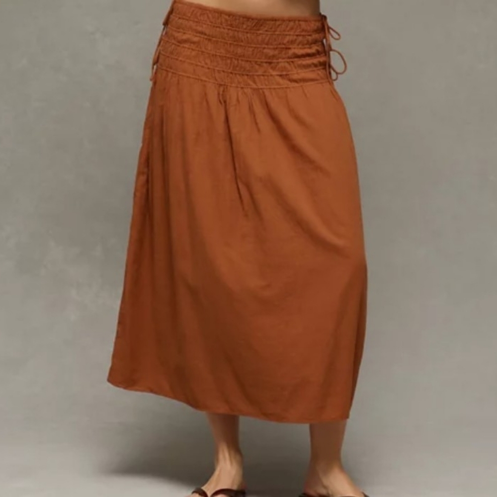American Eagle High-Waisted Side Tie Maxi Skirt